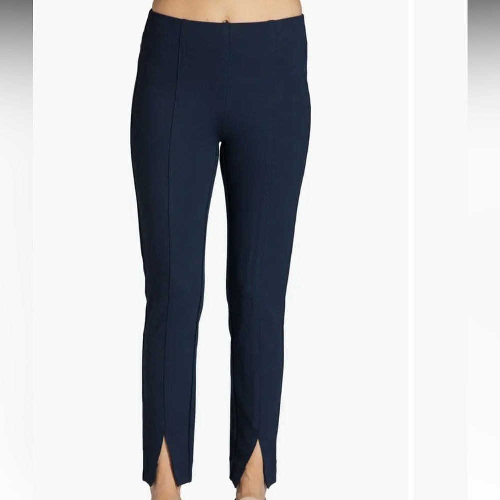 Pure Navy Hugh Waisted Pull On Navy Split Pants